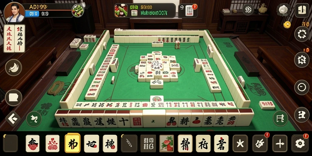 Tampilan gameplay ADI99 yang menarik dengan gameplay Mahjong yang seru.