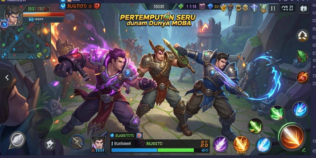 Screenshot gameplay BUGISTOTO dengan aksi pertempuran intens.