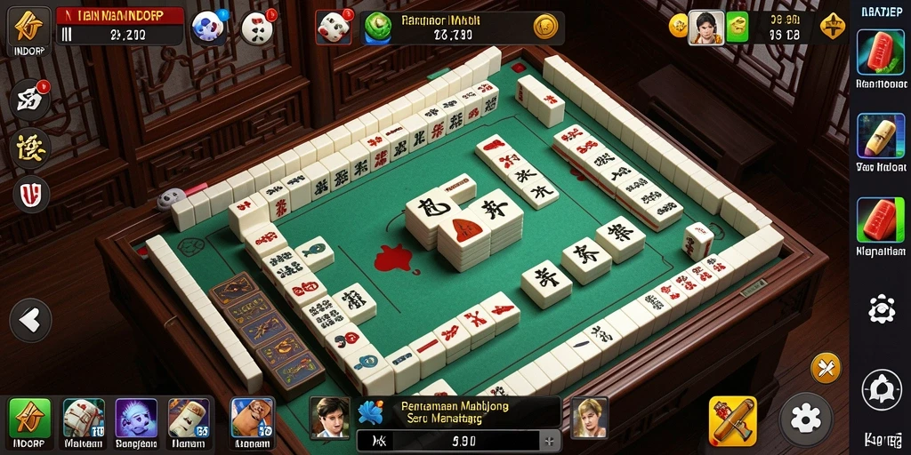 Tampilan screenshot <strong>INDORP</strong> menampilkan gameplay Mahjong yang seru.