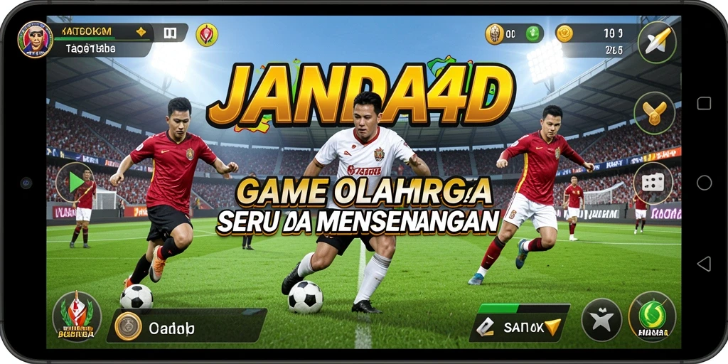 Tampilan gameplay seru dari JANDA4D yang menampilkan arena olahraga.
