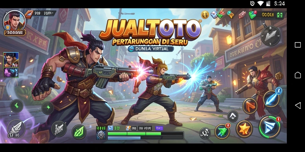 Gameplay JUALTOTO yang intens dan seru dalam pertempuran Fighting.