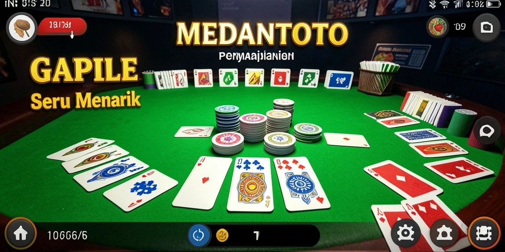 Tampilan gameplay Gaple yang seru dan mengasyikkan di MEDANTOTO.