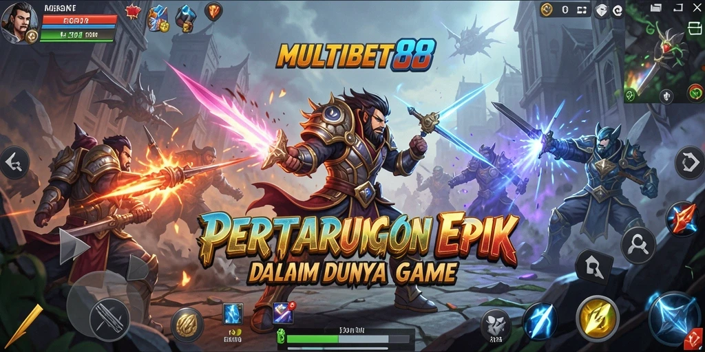 Tampilan gameplay epik di MULTIBET88 saat pertarungan berlangsung.