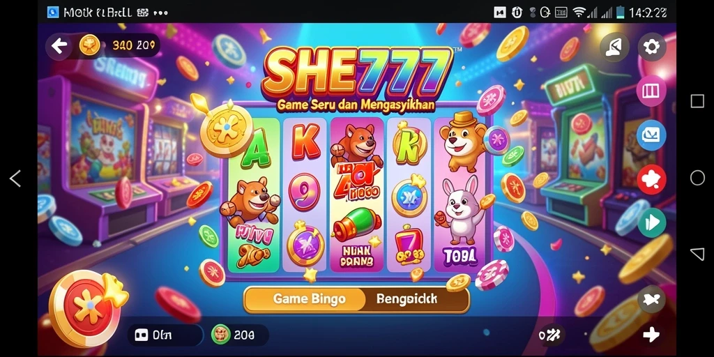Tampilan gameplay seru dalam permainan Bingo SHE777.