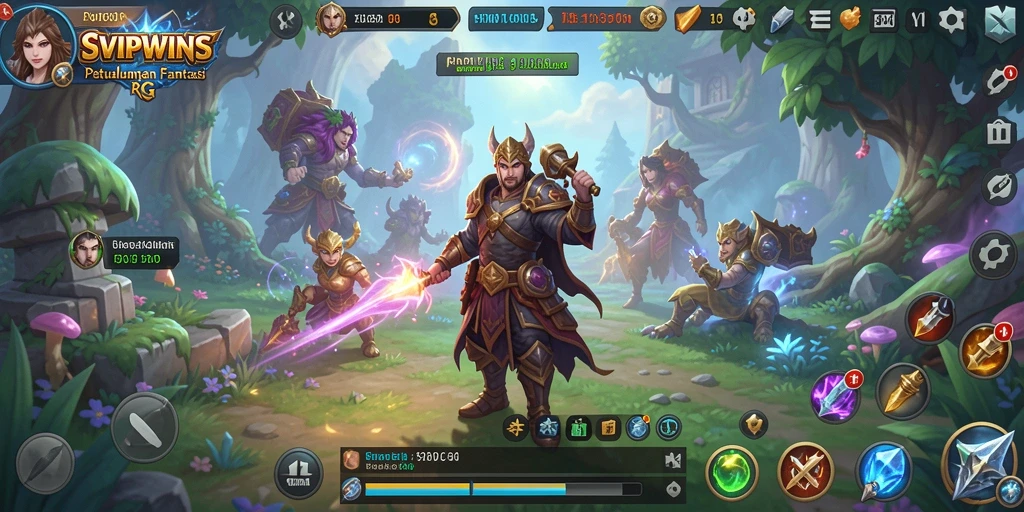 Tampilan gameplay SVIPWINS dengan petualangan seru dalam dunia RPG.